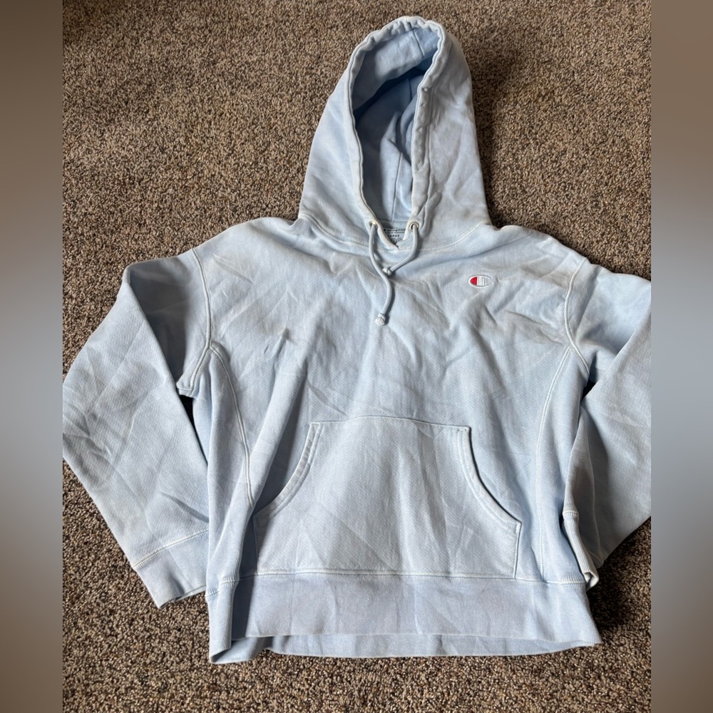 Champion preloved size large Hoodie in Light Blue